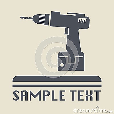 Drill icon or sign Vector Illustration