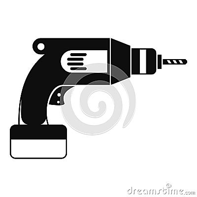Drill icon, simple style Vector Illustration