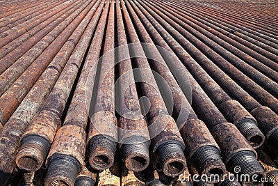 Drill pipe Stock Photo