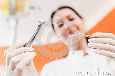 Drill versus caries Stock Photo