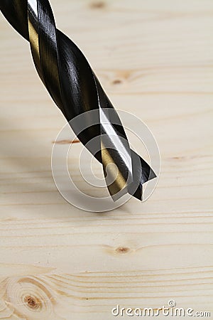 Drill wood Stock Photo