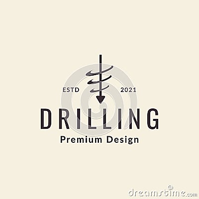 Driller simple logo symbol icon vector graphic design illustration idea creative Vector Illustration