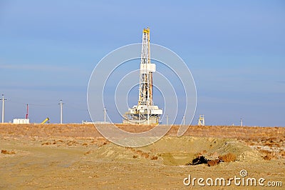 The onshore drilling rig Stock Photo