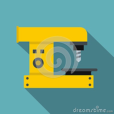 Drilling machine icon, flat style Vector Illustration