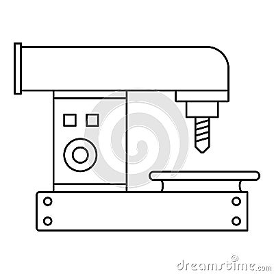 Drilling machine icon, outline style Vector Illustration