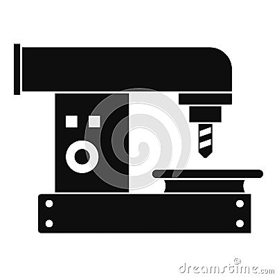 Drilling machine icon, simple style Vector Illustration