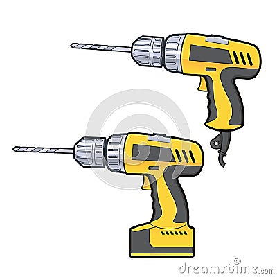 Drilling machine Vector Illustration