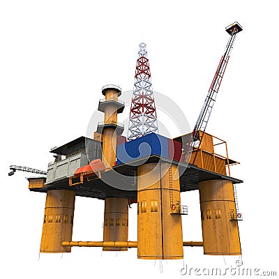 Drilling Offshore Platform Oil Rig Stock Photo