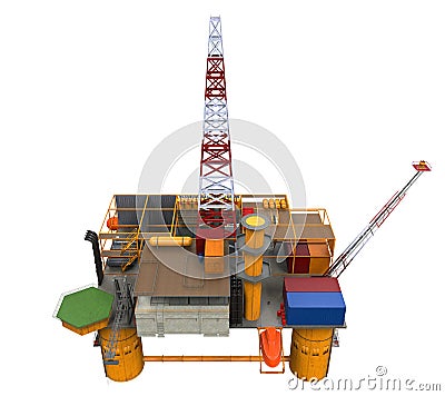 Drilling Offshore Platform Oil Rig Stock Photo