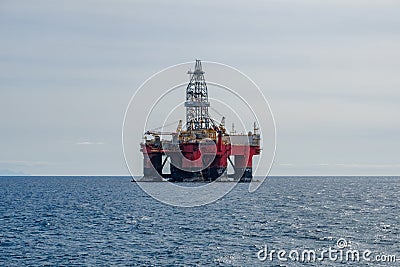 Drilling platfom , oil rig , offshore drill platform Stock Photo