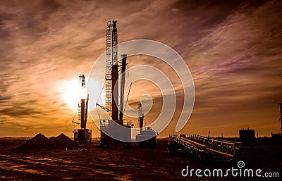 Drilling rigs Stock Photo