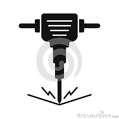 Drilling work Vector Icon which can easily modify or edit Vector Illustration