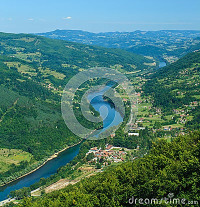 Drina river canyon Stock Photo
