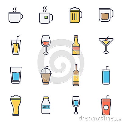 Drink And Beverages Vector Illustration