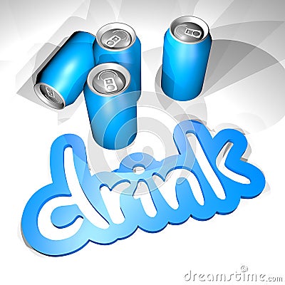 Drink blue can Stock Photo