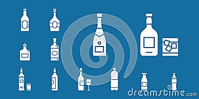 Bottle Icons 04 Vector Illustration