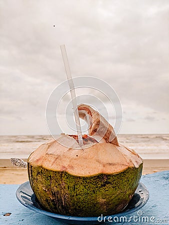 Drink coconut for fresh body Stock Photo