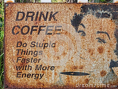 Drink coffee sign Stock Photo