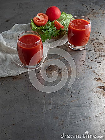 Drink fresh tomato Stock Photo