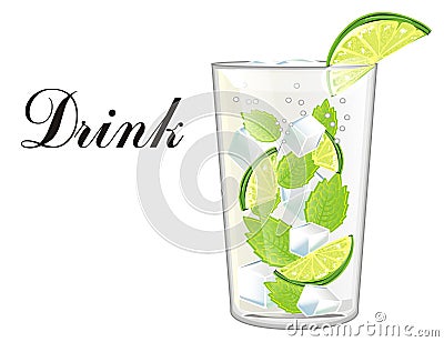 Drink green mojito Stock Photo