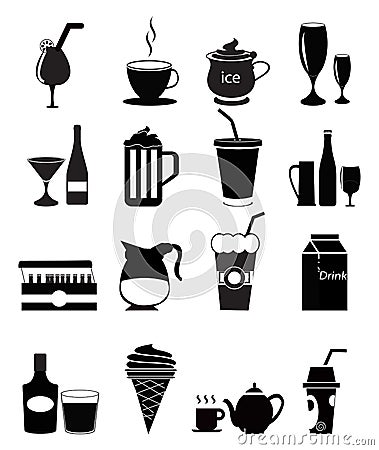 Drink Icons Vector Illustration