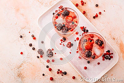 Drink Lillet Wildberry Cocktails Stock Photo