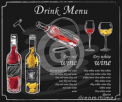 Drink menu Vector Illustration