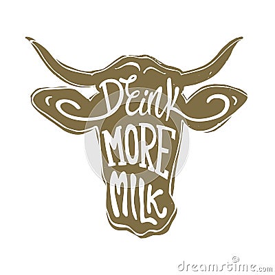 Drink more milk Vector Illustration