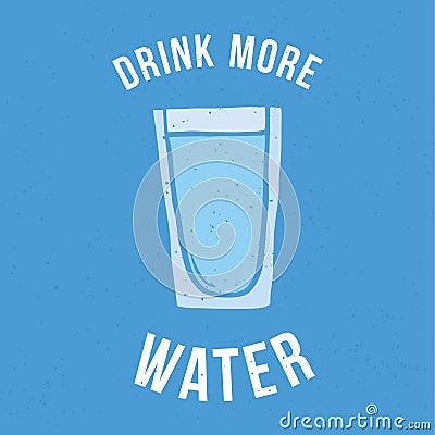 Drink more water Vector Illustration