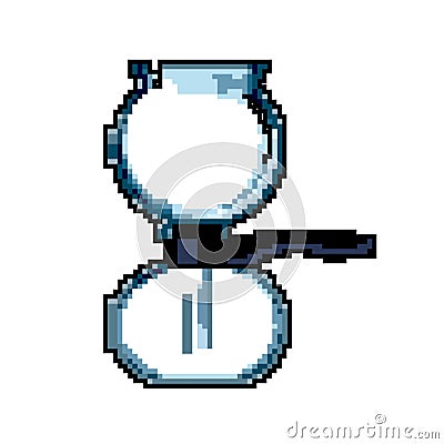 drink syphon coffee maker game pixel art vector illustration Vector Illustration
