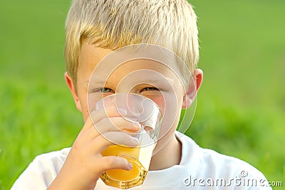 Drinking boy Stock Photo