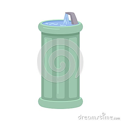 Drinking fountain with reservoir Vector Illustration