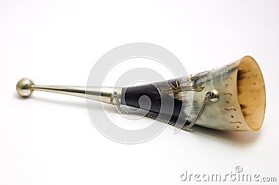 Drinking horn Stock Photo