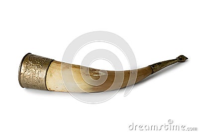 Drinking horn Stock Photo