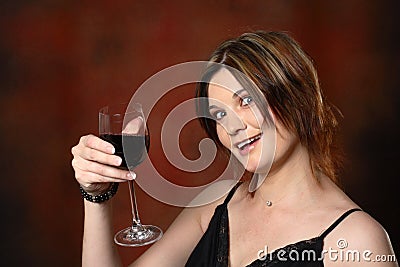 Drinking model Stock Photo