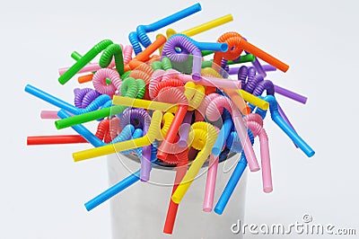 Drinking straw Stock Photo