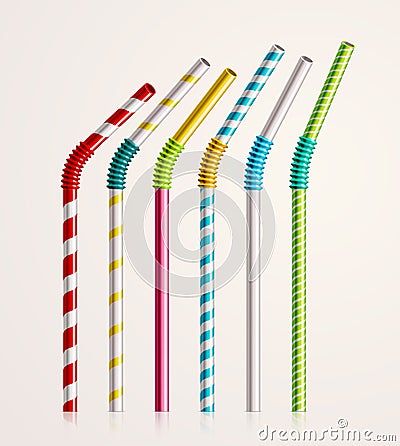 Drinking Straws Vector Illustration