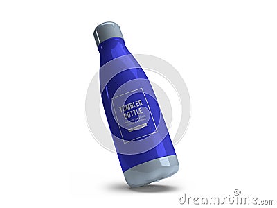 Drinking Tumbler Bottle 3D Illustration Mockup Scene Stock Photo