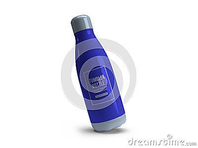 Drinking Tumbler Bottle 3D Illustration Mockup Scene Stock Photo