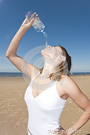 Drinking water Stock Photo