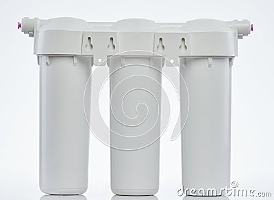 Drinking water cleaning filter system Stock Photo