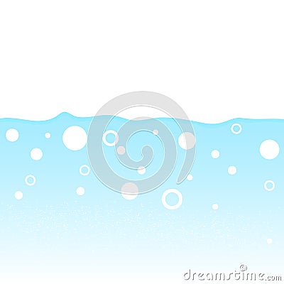Drinking water fresh with bubbles abstract background vector ill Vector Illustration