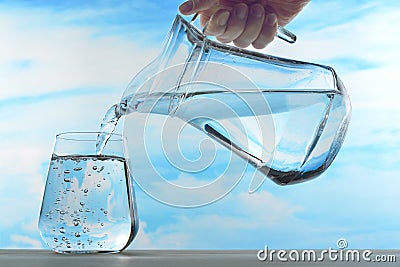 Drinking water Stock Photo