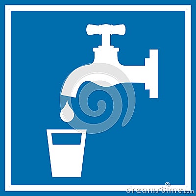 Drinking water sign Vector Illustration