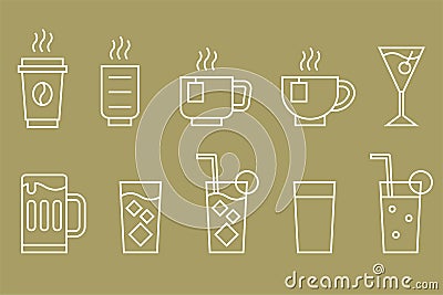 Drinks and beverage vector Vector Illustration