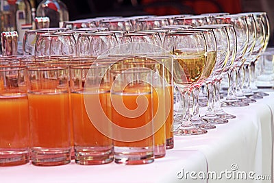 Drinks in glasses Stock Photo