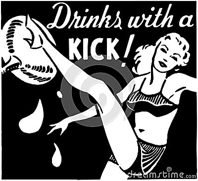 Drinks With A Kick Vector Illustration