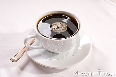 Drip coffee with bubbles Stock Photo