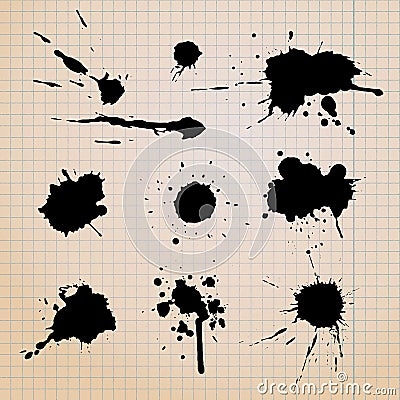 Drip splatter paint Vector Illustration