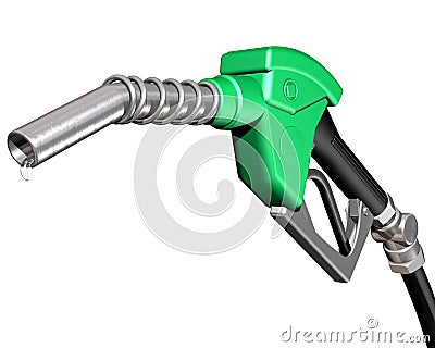 Dripping gas pump nozzle Cartoon Illustration
